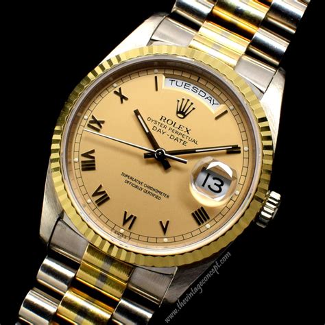 rolex day date two tone